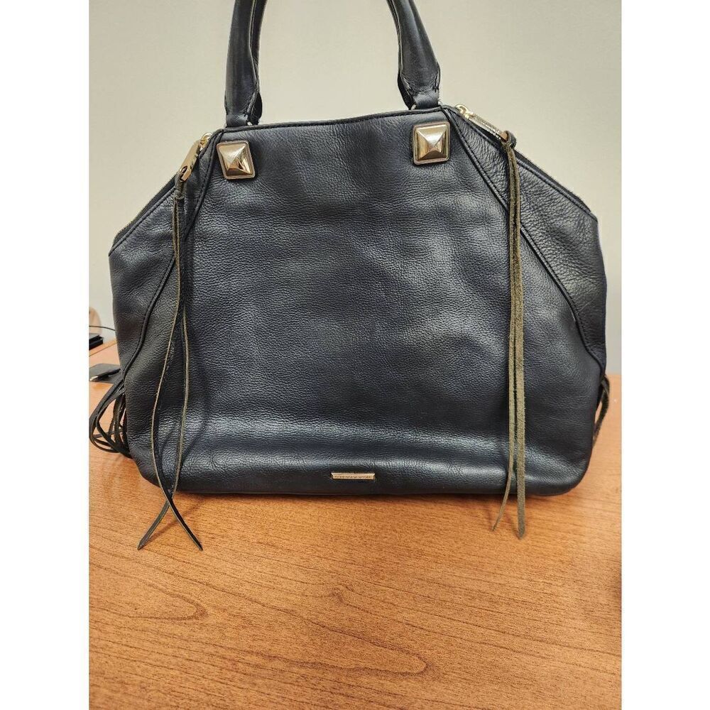 Rebecca Minkoff Black Tassel and Gold Grommet Handbag - Picture 4 of 10